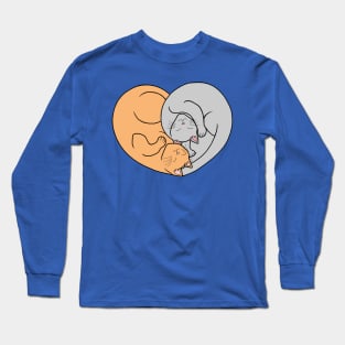 Unconditional Love Cat Heart Long Sleeve T-Shirt